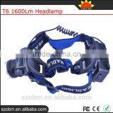 OEM T6 Rechargeable Led 1600Lm High Power Zoom Headlamp Camping Frontal Light Head Torch thumbnail-4