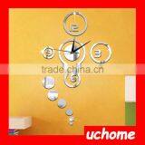 UCHOME Creative Living Room Wall Clock DIY Wall Clock Fashion Decoration Acrylic 3D Clock