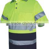 Custom Safety Workwear Reflective Stripes Hi Vis Safety Polo Shirt thumbnail-3