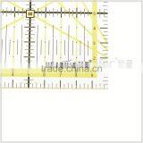Kearing Pro Arcylic Double-Colored Grid Lines 45cm*10cm Rectangular Patchwork Ruler With Scale Range for Sewing Cutting#KPR4510 thumbnail-2