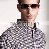 New Design Small Checked Blends Cotton Men Shirt SL0070 thumbnail-3