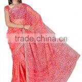 Georgette Printed Saree With Blouse thumbnail-3