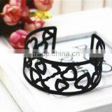 Latest Black Metal Jewelry Bangle,popular Heart Style Bangle for Young Girls thumbnail-6