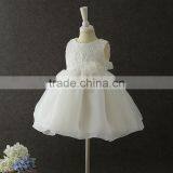 New White Girls Lovely Wear Cheap Wholesale Children Frocks Design Girls Flower Party Dresses Fluffy Baby First Communion Dress thumbnail-3