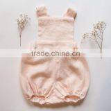 Wholesale Toddler Plain Color Bodysuit Baby Girls Sleeveless Romper Baby Boutique Clothes thumbnail-1