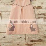 Girl Pinafore Dress Kids Easter Bunny Pink Dress thumbnail-1