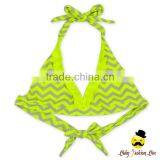 Fitness Blue Striped Halter Little Girl Separable Type Teen Girl Bikini Swimwear Under Panties thumbnail-6