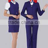 Custom Factory Price Autumn Season Manufacturer China Fashion Airline Stewardess Uniforms Wholesale thumbnail-4