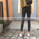 Frayed Black Ladies Woman Trousers Designs for Women Jeans thumbnail-4
