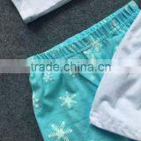 3 Pieces Scarf Hot White and Blue Top Kids Outfits Tribal Snowflake Pant New Design Hot Sell Boutique Clothes Sets thumbnail-2