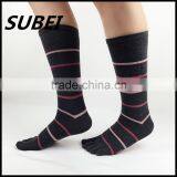 Men's All-pure Combed Cotton Striped Toe Socks Thick Socks thumbnail-4