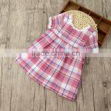Summer Wholesale V-neck Plaid Cotton Kids Clothes Girls Dresses Baby thumbnail-2