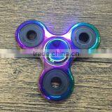 Fingertips Gyro Colorful Aluminum Alloy Big Three Round Bright Color Big Three Yuan Black Circle Finger Gyro Metal Gyro Decompre thumbnail-5
