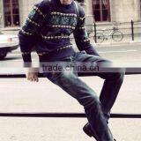 Many New Designs Men Stripe Knitted Christmas for Men Christmas Pullover Sweater thumbnail-2