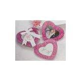 Pretty in Pink Heart Glass Photo Coasters