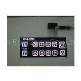 EL Display Backlit Membrane Switch With Embossed 280g Force Metal Dome