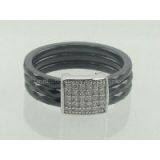 Ceramic Silver Ring thumbnail-1