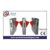 Security Access Control Turnstile Flap Barrier Gate With Wide Channel 600 - 900 mm