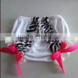2015Hot Sale Cute Cotton Baby Bloomer With Ruffles Kids Shorts Baby Diaper Cover For Infants Zebra Bloomers Child Bloomers thumbnail-1