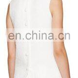 New Fashion Lady Blouse & Top Designs Ivory Beaded Collar Woman Blouse thumbnail-4