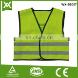 Hi vis reflective safety vest with pockets of kids running wear