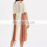 Chiffon Detail Drawstring Waist Crochet Kimono Fashion Kimono Pattern Beach Wear thumbnail-3