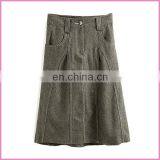 OEM Exported NA Back Belt Waisted Middle Skirt OL Skirt thumbnail-1