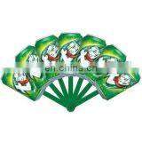 Custom Made 7 Foldable PP Hand Fan,blank Folding Hand Fan for Promotion