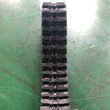 Grey Color Durable Rubber Digger Tracks 72mm Pitch High Performance