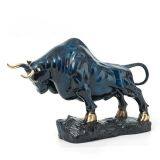 Vintage Bronze Bull Statue for Home, Fight Bull Meaning Aggressive, Fighting Spirit thumbnail-4