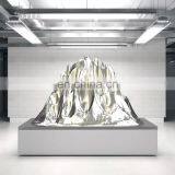 Chrome Modern Metal Resin Sculpture 3D Printing Indoor Resin Statue Sculpture Craft For Park Wall Decoration thumbnail-3