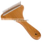 Popular Stainless Steel Pet Bamboo Dog Brush