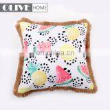 2018 Home Decor Fruits Printed Outdoor Cushion Pillow With Tassels Trimmings thumbnail-1