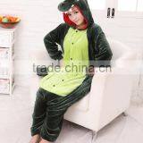 2015 Walsonstyles Cheapest Winter Animal Onesie Pajamas Jumpsuit Flannel Adult Green Dinasour Pajama thumbnail-3