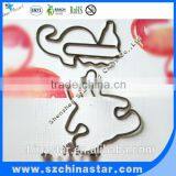 Big Flat Metal Nickel Plated Steel Assorted Animal Shaped Paper Clip thumbnail-6