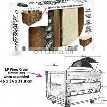 Wooden LP Record Vinyl Storage Crate thumbnail-5