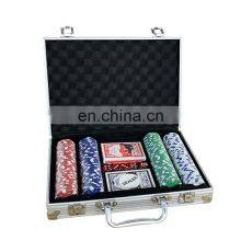 Casino Games 200 Pieces Custom EPT Ceramic Clay Poker Chips Set With Aluminum Case