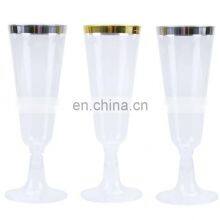 Hard Plastic Clear Disposable Drinkware Wine Glass Champagne Flutes thumbnail-1