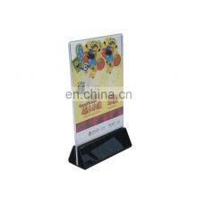 Menu Holder Acrylic Flyer Stand Custom Clear A5 Acrylic Sign Holder thumbnail-5