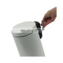 Bathroom Household Round Waste Bin Metal Black Trash Can thumbnail-5