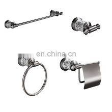 China Stainless Steel Home Accessory Bathroom Fittings High Quality Toilet Hardware Ceramic Towel Bars Set Luxury Shower ss