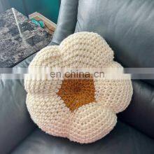 Hot Selling Daisy Pillow Crochet Pattern, Flower Throw Pillow Cute Home Decor in Vietnam thumbnail-4