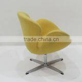 Relica FRP Fabric Swivel /lifting Swan Chair With Stainless Steel Base Designed by Arne Jacobsen thumbnail-3