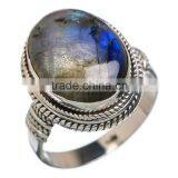 LABRADORITE RING ,WHOLESALE SILVER JEWELRY,SILVER EXPORTER,SILVER JEWELRY FROM INDIA thumbnail-1