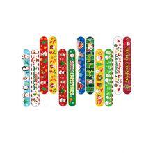 Hot Sale Customized Christmas Printed Festival Activity Silicone Slap Wrist Band Bracelet thumbnail-5