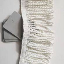 Coastal Breeze Fringe: White Twisted Tassel Trim for Beach Umbrella Decor Bullion Fringe thumbnail-3