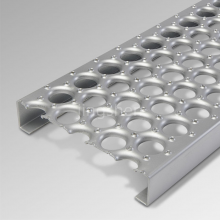 2mm Thick O-Shaped Fisheye Aluminum Alloy Anti-Slip Bracket, Slide Board, Anti-Slip Safety Perforated Grille, Suitable for Platform Walkways thumbnail-1
