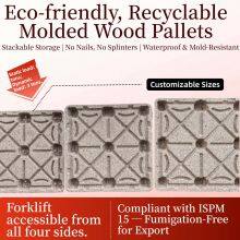Waterproof and Moisture-Resistant Molded Wood Pallets — Exclusively for Export — Direct From Source Manufacturer thumbnail-1