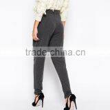 High Quality Womens Casual 100% Cotton Peg Top Pants thumbnail-3