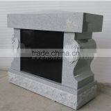 New Design Four Niche Granite Columbarium With Rose Carving thumbnail-2
